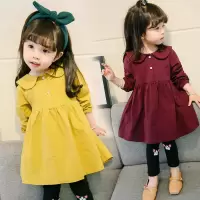 乌鹿女童连衣裙春装2020新款韩版洋气女孩公主裙娃娃领女宝宝裙子长袖