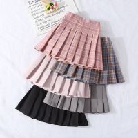 乌鹿女童半身裙儿童短裙洋气亲子百褶裙学校风格子裙小女孩中大童裙子