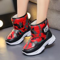 乌鹿儿童雪地靴加厚保暖棉鞋2020冬季新款加绒女童短靴男童宝宝中筒靴