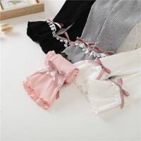 乌鹿女童打底裤2020春装新款韩版花边喇叭裤小女孩长裤木耳边裤子