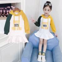 乌鹿女童秋款卫衣2019新款韩版童装裙子儿童秋季洋气连衣裙连帽外套潮