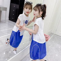 乌鹿女童洋气半身裙套装2021新款韩版休闲T裙中大儿童时尚夏季两件套