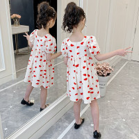 乌鹿女童连衣裙春夏2021新款夏儿童洋气公主裙女孩中大童碎花裙子童装