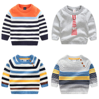 乌鹿儿童纯棉毛衣男童套头长袖针织衫2020春季新款中大童宝宝线衣圆领