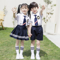 乌鹿幼儿园园服夏装儿童校服套装小学生班服夏季英伦风短袖老师运动会六一毕业演出服