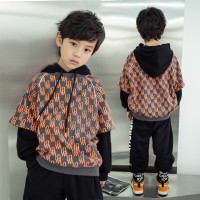 乌鹿童装男童春秋装卫衣2021儿童新款洋气休闲上衣中大童网红时尚百搭男孩圆领套头衫3-15岁潮