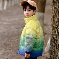 乌鹿品牌童装男童羽绒服90绒白鸭绒2020秋冬款洋气男孩冬装儿童羽绒外套渐变色中大童加厚上衣