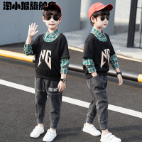 乌鹿男童春秋装套装2021新款12岁男孩10帅气潮装童装男大童韩版洋气潮