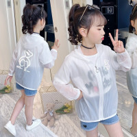 乌鹿品牌童装 童装女童防晒衣外套儿童短款连帽防晒服3-12岁小女孩皮肤衣卡通休闲轻薄上衣