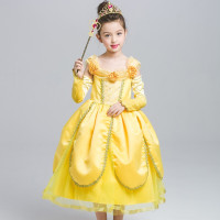 乌鹿贝尔公主裙儿童演出服装小女孩礼服舞会生日女童连衣裙子蓬蓬纱夏