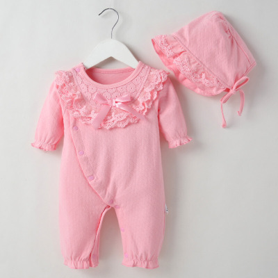 乌鹿婴儿服装春夏一岁女宝宝儿女婴秋装连体衣服6个月幼儿外穿