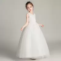 乌鹿儿童礼服公主裙女童蓬蓬纱女孩钢琴演出服大童婚纱长裙大提琴演奏