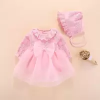 乌鹿婴儿衣服周岁生日百天公主礼服春季3-4-5个月宝宝衣服女洋气裙子