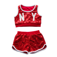 乌鹿爵士舞服装儿童嘻哈少儿男女童街舞服装嘻哈风学生演出服亮片女孩