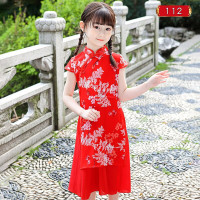 乌鹿女童夏装旗袍2021时尚2中国风3洋气4女宝宝汉服5岁复古唐装连衣裙