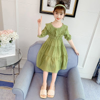 乌鹿童装女童连衣裙2021夏天季韩版中大儿童洋气公主裙子女孩子淑女裙小学生网红休闲衣服3-14岁