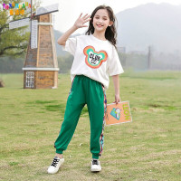 乌鹿童装女童套装夏装儿童运动服装薄款洋气中大童女装夏季女孩衣服两件套