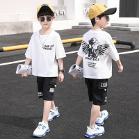 乌鹿男童套装夏季2021新款夏装儿童装网红时髦男孩帅洋气中大童夏天潮