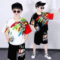 乌鹿男童夏装儿童帅气套装韩版中大童夏季网红潮款童装短袖街舞服