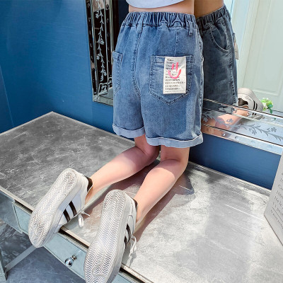 乌鹿女童牛仔短裤外穿薄款2021新款洋气夏装儿童装夏季女大童裤子宽松