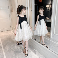 乌鹿童装女童连衣裙夏装2021新款中大女童洋气无袖公主裙女孩子夏季裙子韩版潮