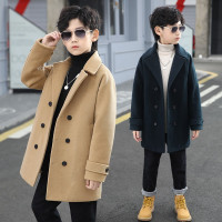 乌鹿童装男童呢子大衣2021秋冬新款中大童毛呢外套儿童帅气男孩宝宝韩版潮
