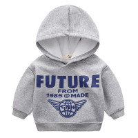 乌鹿儿童拉绒连帽卫衣2021秋冬新款男童套头衫T恤中大童抓绒上衣