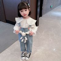 乌鹿女童秋装套装2021新款洋气运动背带裤小童衣服宝宝春秋时髦两件套