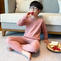乌鹿儿童装男童秋衣秋裤睡衣2021新款中大童冬季加厚男孩保暖内衣套装