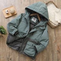 乌鹿童装男童棉衣棉服2021冬季新款儿童加绒加厚外套中大童棉袄面包服