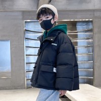 乌鹿儿童装男童红色年服棉服短款2021新款洋气冬装羽绒棉衣儿童冬季加厚外套