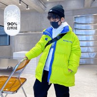 乌鹿儿童装男童羽绒服2021新款洋气炸街男孩冬装潮牌儿童装冬季加厚外套冬款