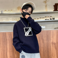 乌鹿儿童装男童毛衣秋冬款2021年新款中大儿童装线衣加厚打底针织衫炸街冬装