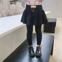 乌鹿儿童装女童洋气裙裤儿童假两件打底裤宝宝修身长裤子小童装2022春装新款