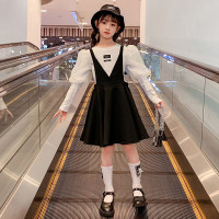 乌鹿儿童装女童连衣裙2022新款春装洋气童装裙子网红时髦春秋装小女孩公主裙