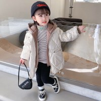 乌鹿儿童装女童加绒棉衣冬装2021年新款洋气女宝宝加厚羽绒棉服冬季儿童外套