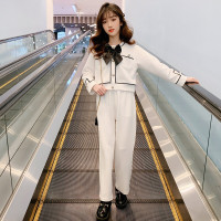 乌鹿儿童装女童春秋套装2022新款中大童洋气时髦儿童春装休闲网红两件套春款