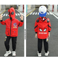 乌鹿童装男童套装春装2021新款儿童休闲运动外套两件套潮装中大童男宝宝帅气衣服