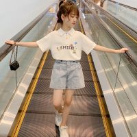 乌鹿女童夏装网红套装洋气2021新款时髦儿童装短袖运动夏季大童两件套