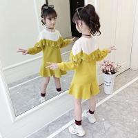 乌鹿童装春装女童卫衣裙2021新款小女孩春秋洋气连衣裙网红儿童裙子潮