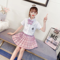 乌鹿女童夏装jk格裙小学生短袖衣服中大童儿童套装女孩漂亮裙子童装