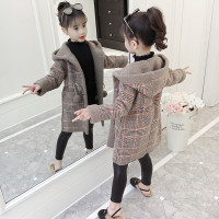 乌鹿童装女童外套冬装中大儿童衣服秋冬韩版毛呢大衣冬季加绒呢子加厚小女孩上衣潮