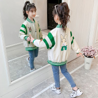 乌鹿童装女童外套春秋装2022款儿童棒球服女孩子风衣洋气夹克上衣