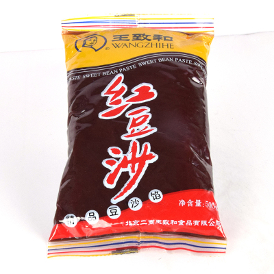 王致和红豆沙500g/袋装 调味品酱料豆沙酱中秋冰皮广式月饼馅料 豆沙汤圆青团馅 厨房调料