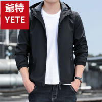 爺特(YETE) 修身外套男士2022秋季新款连帽夹克男韩版潮流青年休闲上衣