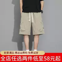 爺特(YETE)夏季新款冰丝工装短裤男日系薄款速干休闲裤