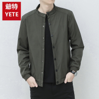 爺特(YETE)春秋款男士时尚百搭棒球领商务休闲夹克男装外套