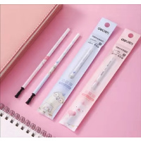 得力A844可擦中性笔替芯0.5mm全针管(晶蓝)