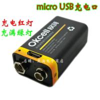 欧荷9V 6F22无线话筒麦克风USB充电电池九伏拾音器吉他充电池