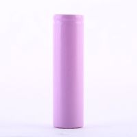 18650平头1200mah锂电池2000容量3.7V强光手电筒头灯收音机小风扇 平头1200mah 紫一粒